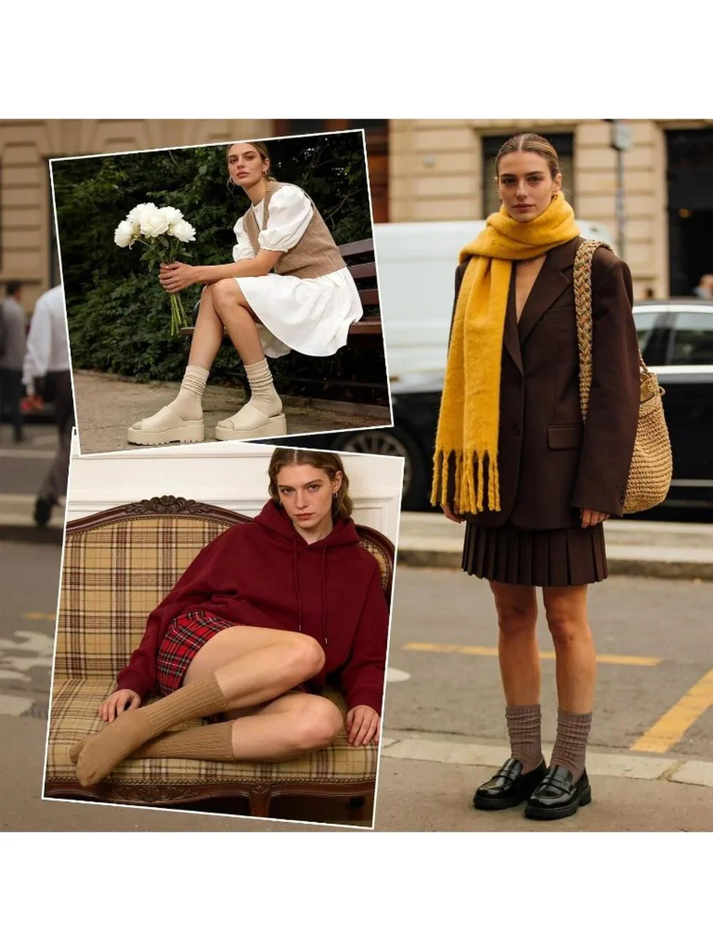 N/A slouchy socks